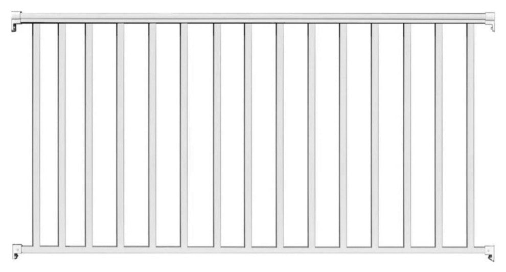 Contractor Deck Railing 6'x36" Aluminum Residential Railing, White