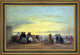Eugene-Louis Boudin On the Beach Sunset Framed Premium Canvas Print, 16"x24"