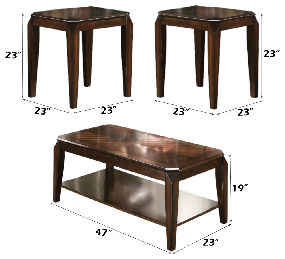 Acme Furniture Coffee/End Table Set, 3Pc Pk 80655
