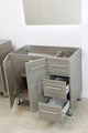 Windbay 48" Free Standing Vanity, Taupe Grey, White Stone Flat Countertop