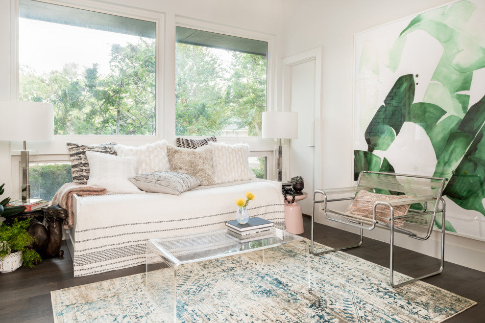 Ivory, Blue Kingston Area Rug by Loloi, 6'7"x9'2"