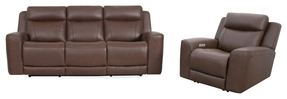 Parker Living Calgary Power Reclining Sofa and Recliner, Autumn Umber
