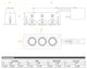 3-Light Linear Remodel, Silver Trim, Silver Gimbal, Black
