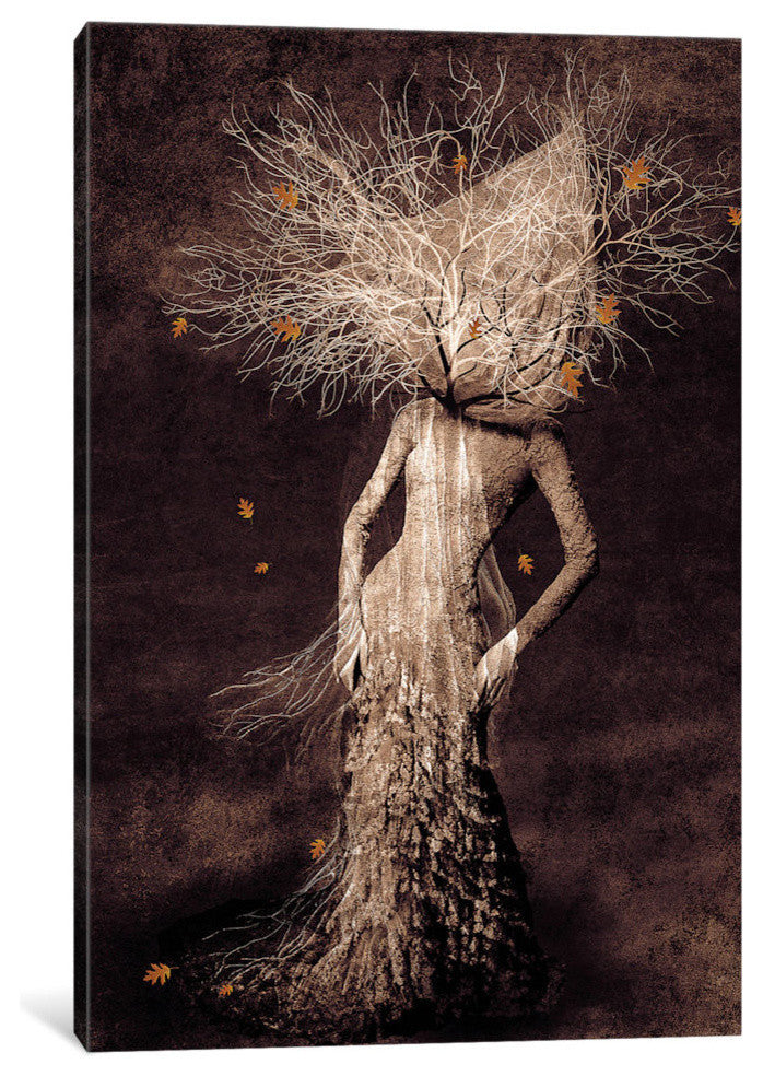 "Dark Portrait In Autumn" by Viviana Gonzalez, 40x26x1.5