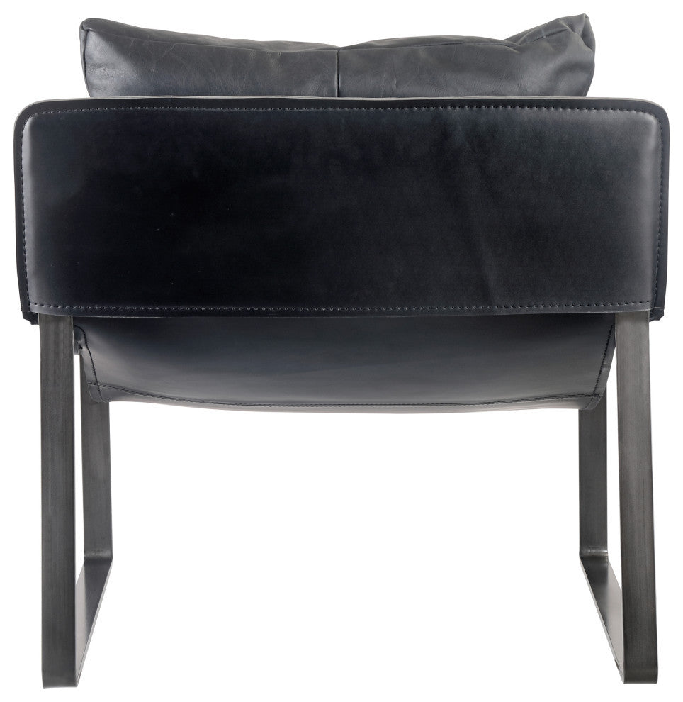 Connor Club Chair Onyx Black Leather