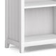 Acadian Solid Wood 5 Shelf Bookcase, White