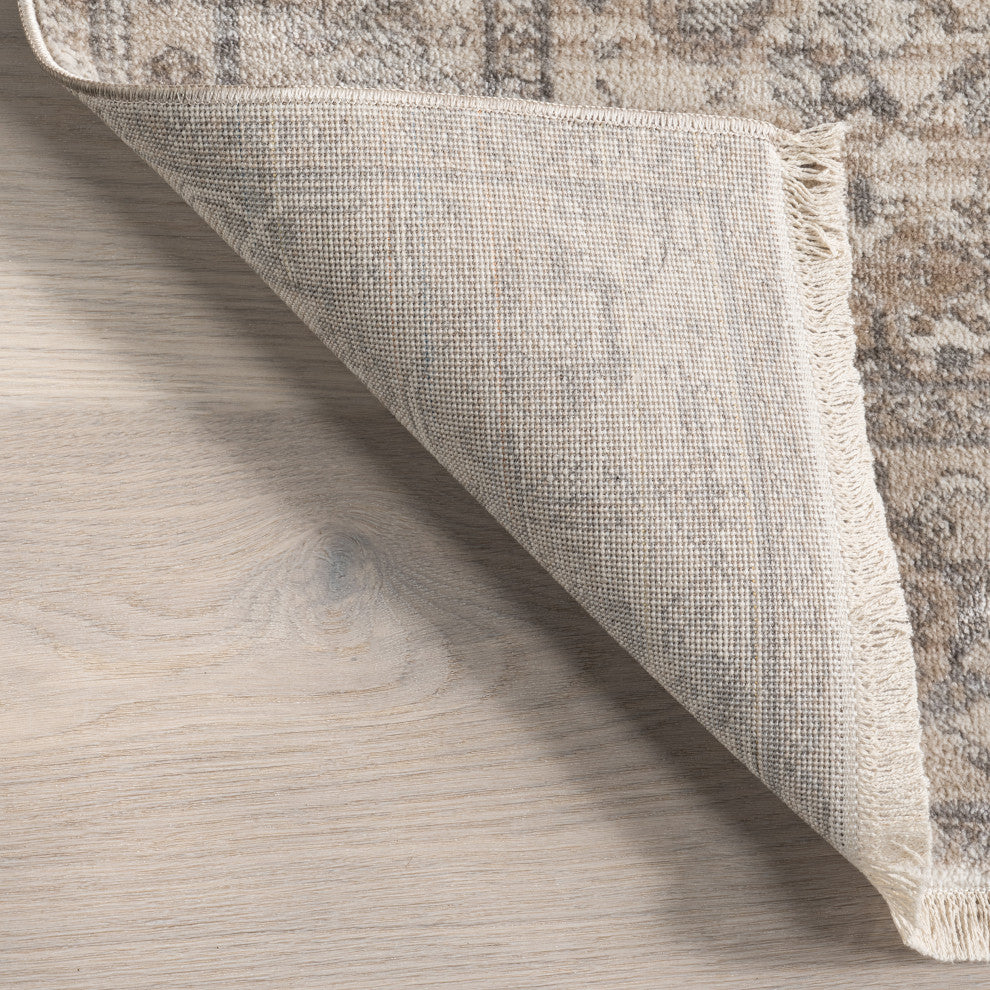 Nuloom Ehtel Medallion Fringe Traditional Area Rug, Neutral 2'x3'