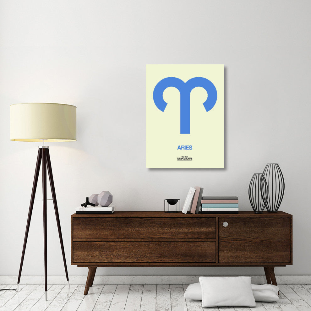 "Aries Zodiac Sign Blue" Fine Art Print