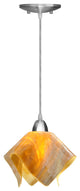 Small Jezebel Signature Flame Pendant, Honeysuckle, Nickel Base