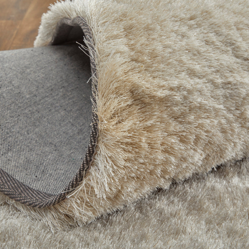 Weave & Wander Armada Plush Shag Rug, Cream, 2'6"x6'