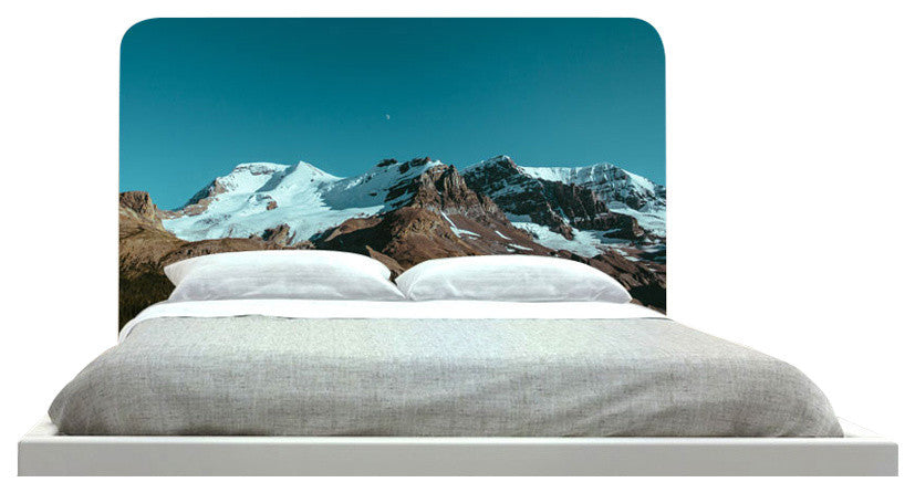 "Partial Snowcapped Mountains" Headboard
