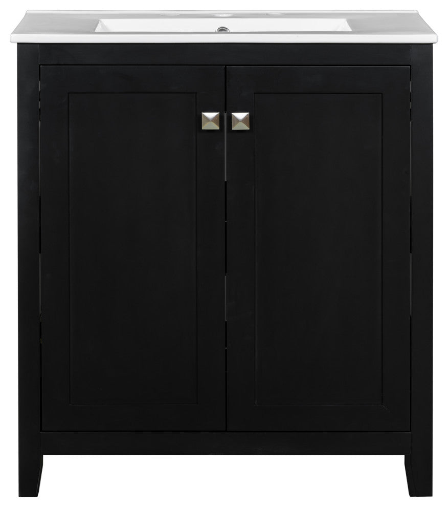 30 Inch Freestanding Bathroom Vanity with Ceramic Sink