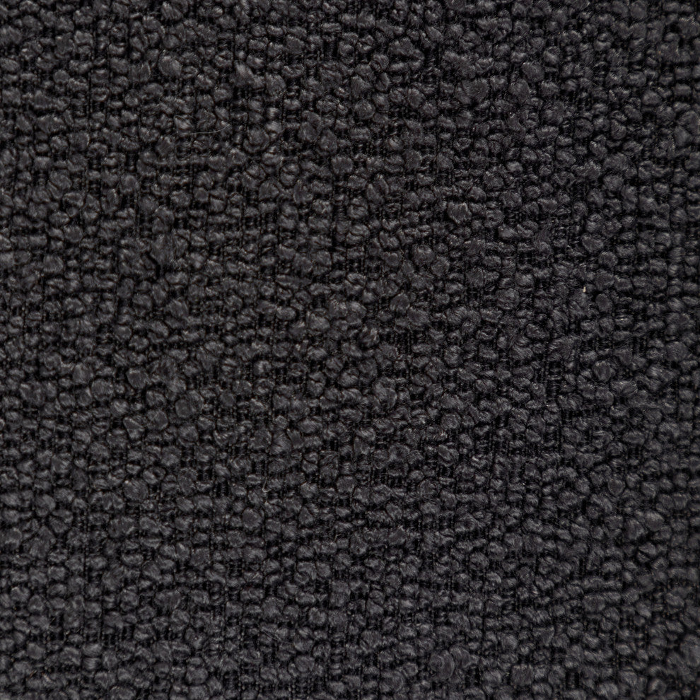 34" Wide Boucle Upholstered Swivel Armchair, Dark Gray