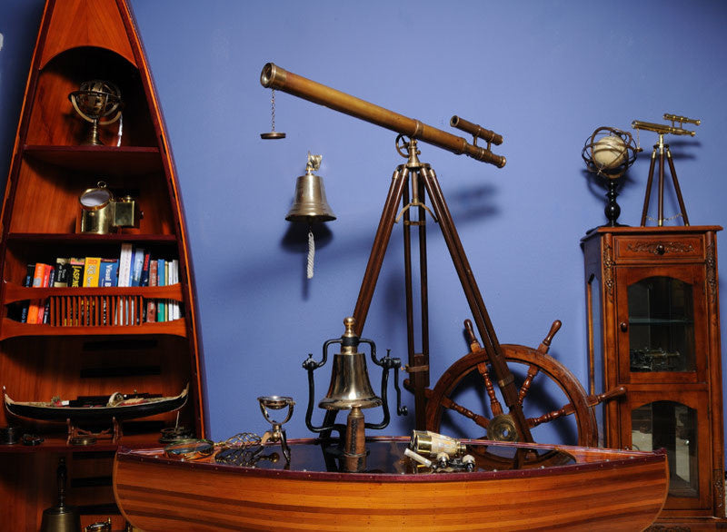Globe In Brass Rings