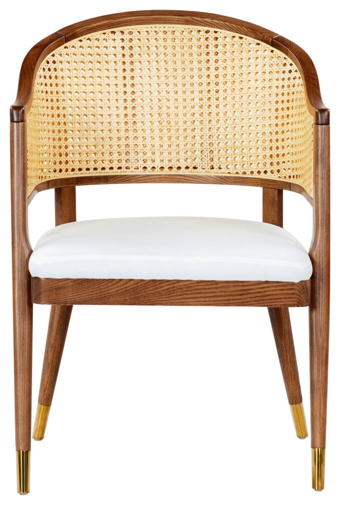 Safavieh Couture Rogue Rattan Dining Chair, Walnut/Natural