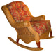 Palm Beach Rocker in Cinnamon, Coral Fabric