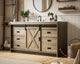 Home Living 60" Single Bathroom Vanity, Natural Oak