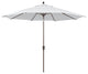 11' Champagne Auto-Tilt Crank Aluminum Umbrella, White Olefin