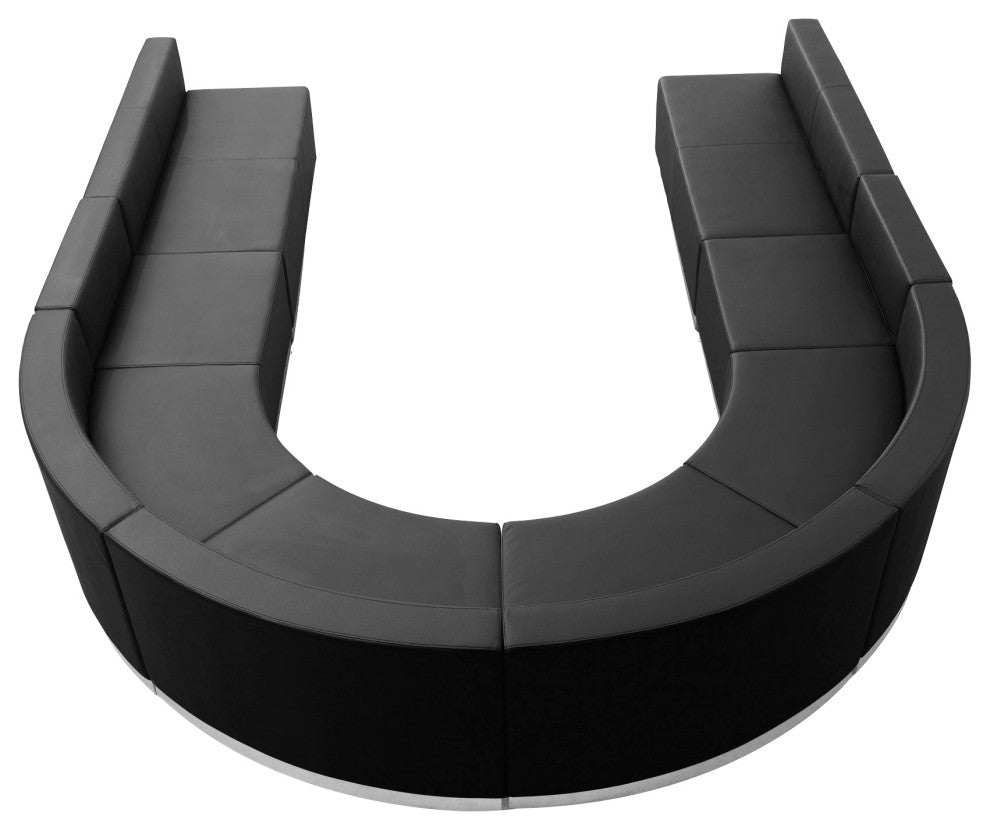 Alon Series Black LeatherSoft Reception Configuration, 8 Pieces