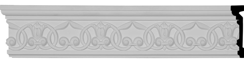 4"H x 1"P x 96"L Versailles Flower Blossom Chair Rail