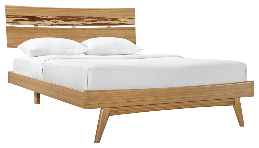 Azara Platform Bed, Caramelized, Queen