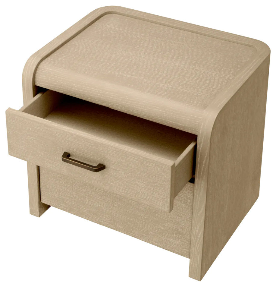 Oak 2-Drawer Nightstand, Eichholtz Joane, Brown