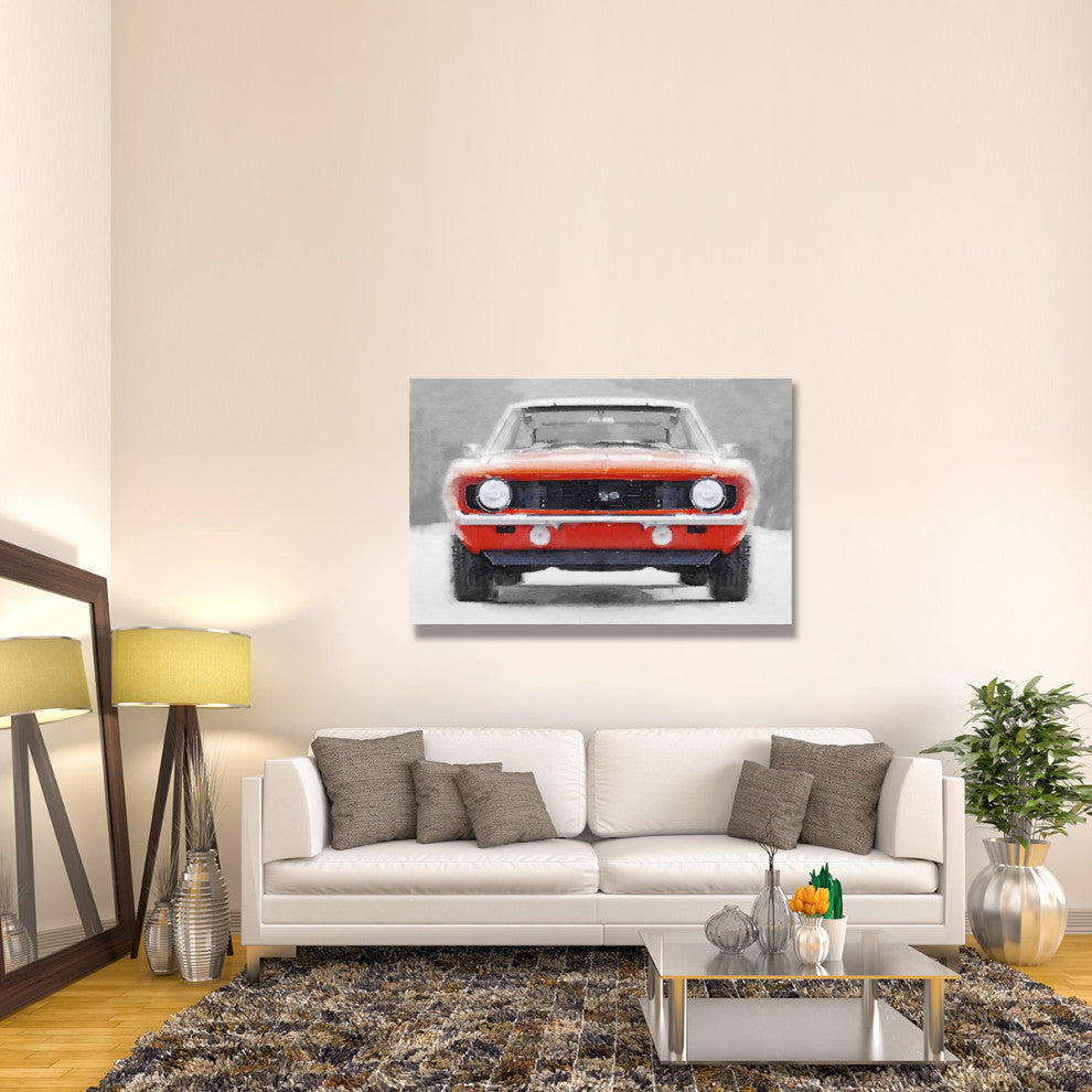 "1968 Chevy Camaro SS Watercolor" Fine Art Print