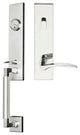 Crest Lever, Tubular Entry Handleset, Left Hand, Polished Stainless Steel