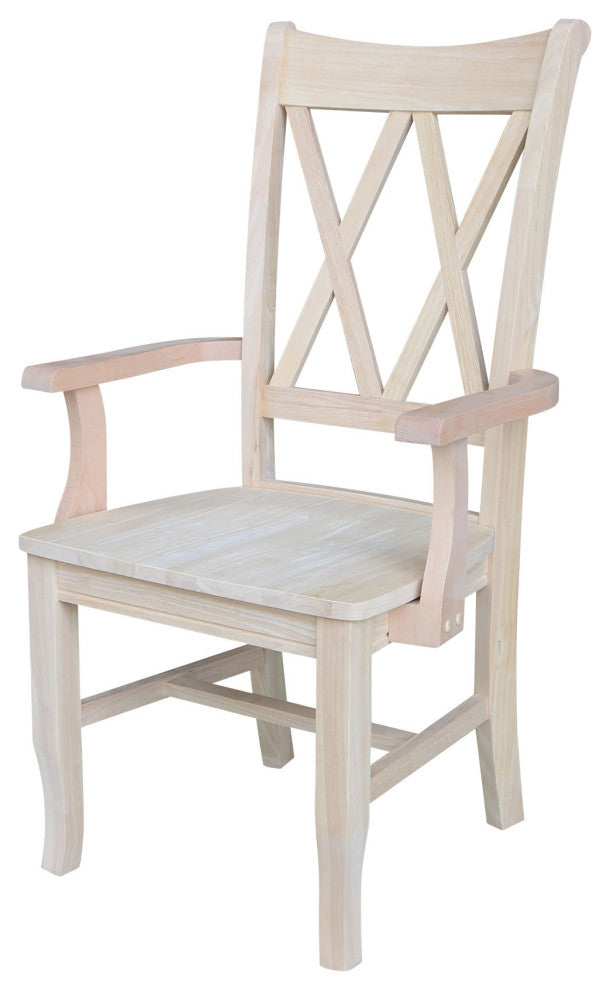 Double X-Back Chair with Arms