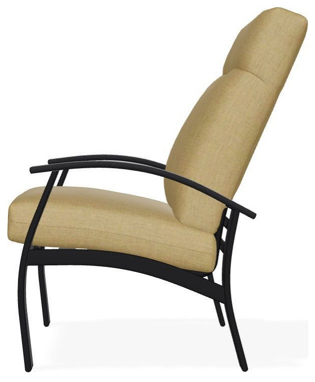 Belle Isle Cushion Outdoor Armchair, Stucco/Black