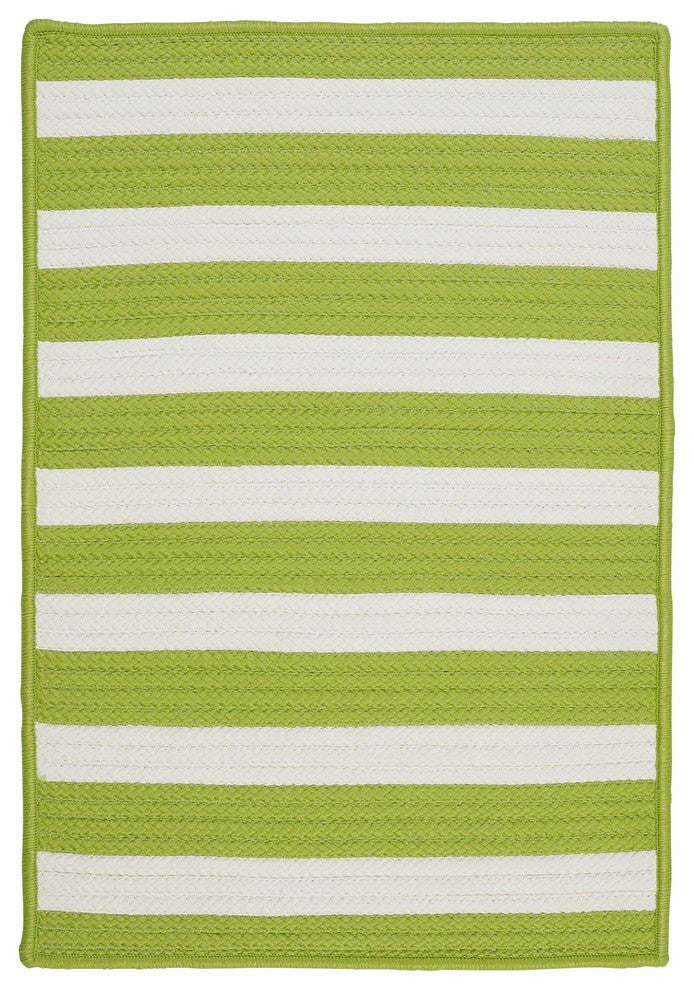 Stripe It Rug, Bright Lime, 14"x17" Swatch Sample