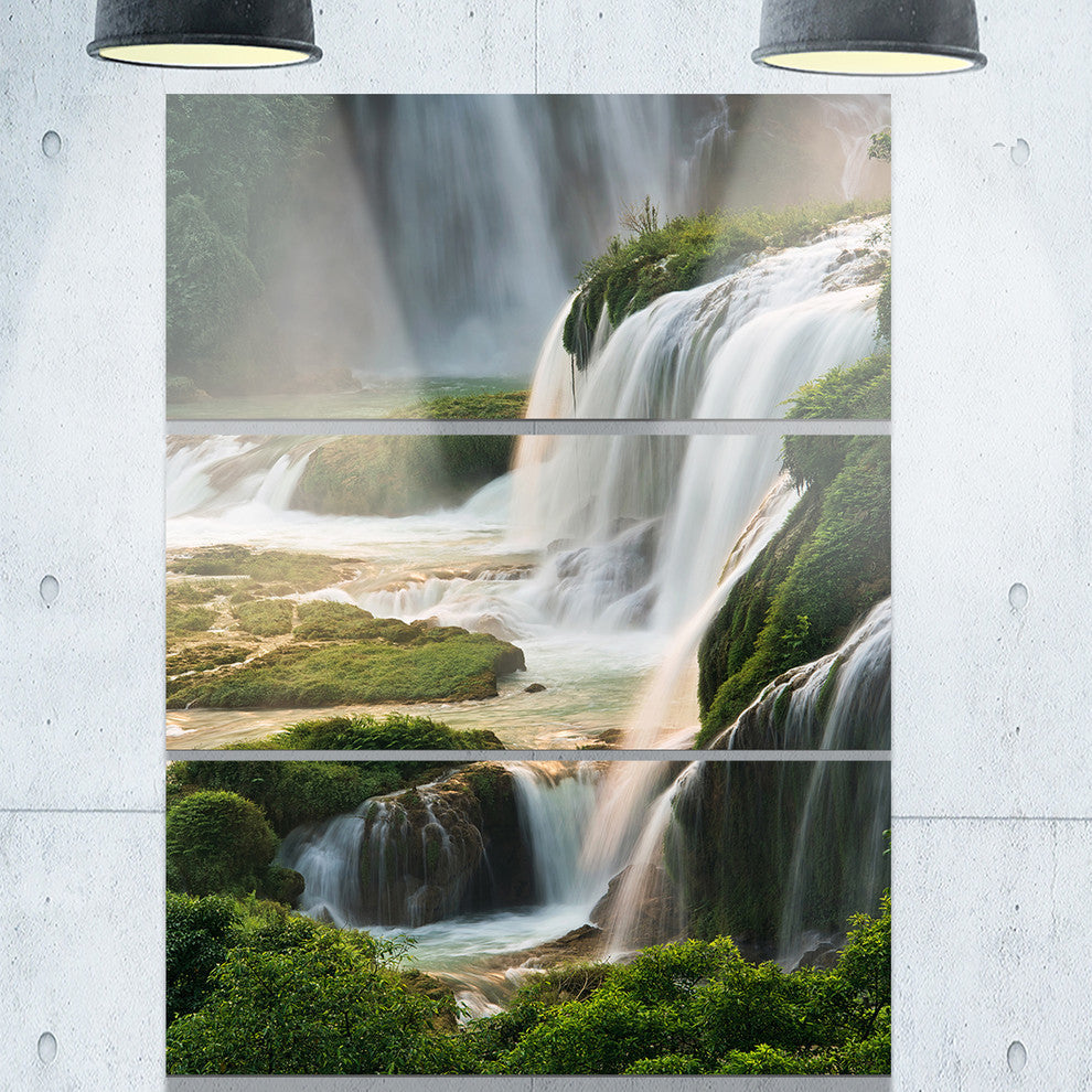"Detian Waterfall" Photography Metal Wall Art, 3 Panels, 28"x36"
