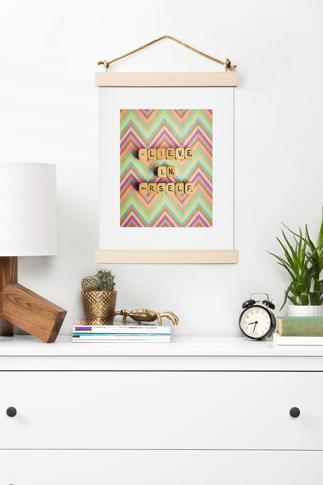 Deny Designs Happee Monkee Believe In Yourself Art Print