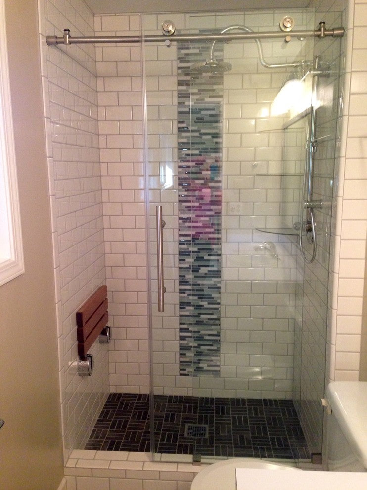 Stone mosaic tile, grey weave, 12x12 sheet, 1 sq ft mesh backing