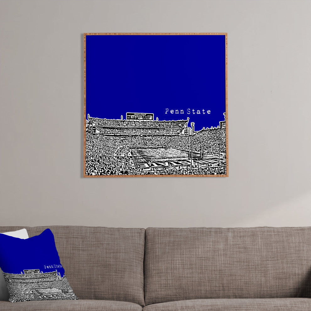 Deny Designs Bird Ave Penn State University Navy Framed Wall Art