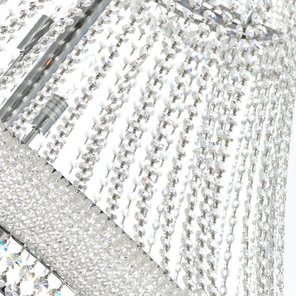 Empire 42 Light Down Chandelier With Chrome Finish