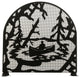 35W X 34.5H Canoe At Lake Arched Fireplace Screen