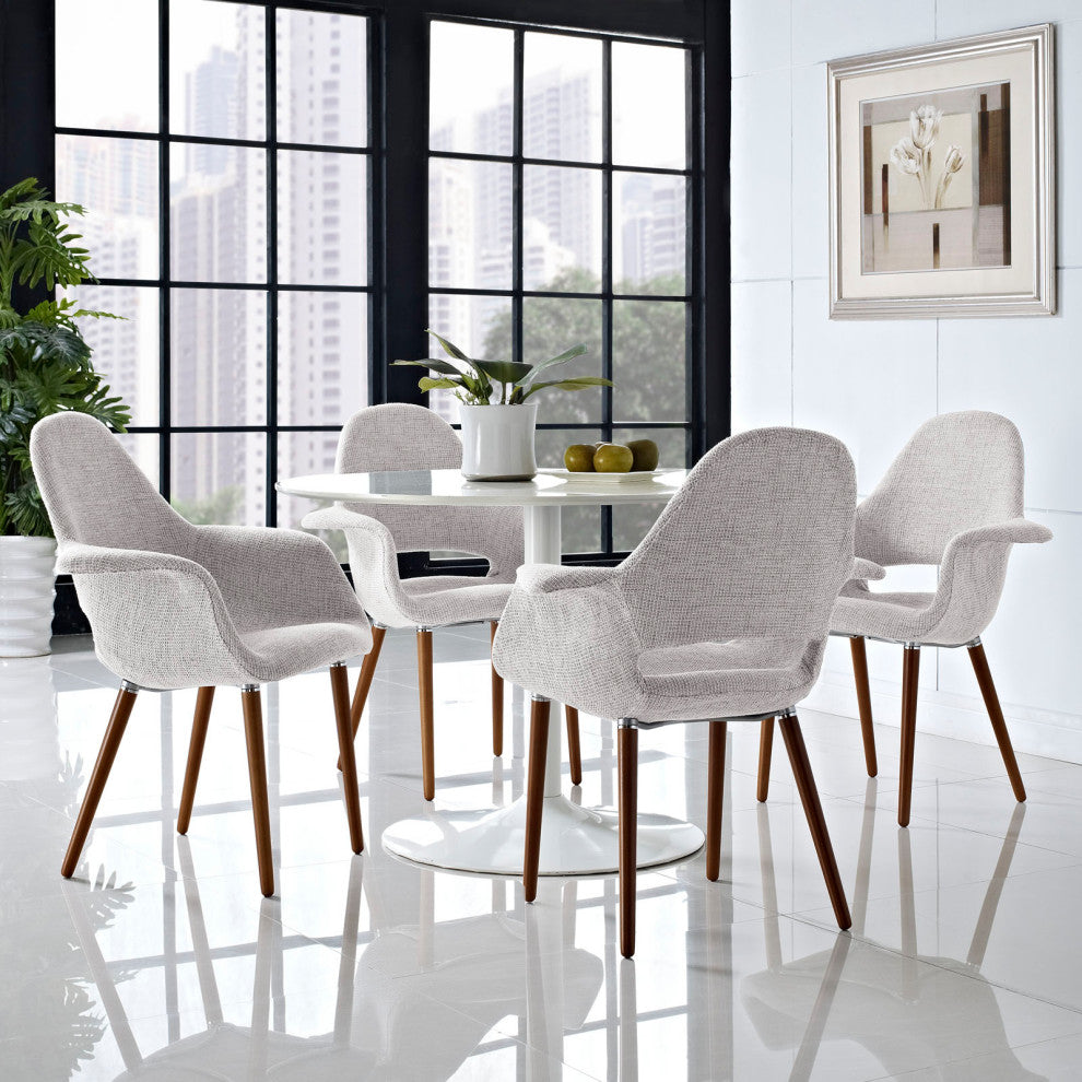 Modern Light Gray Aegis Dining Armchair Set of 4