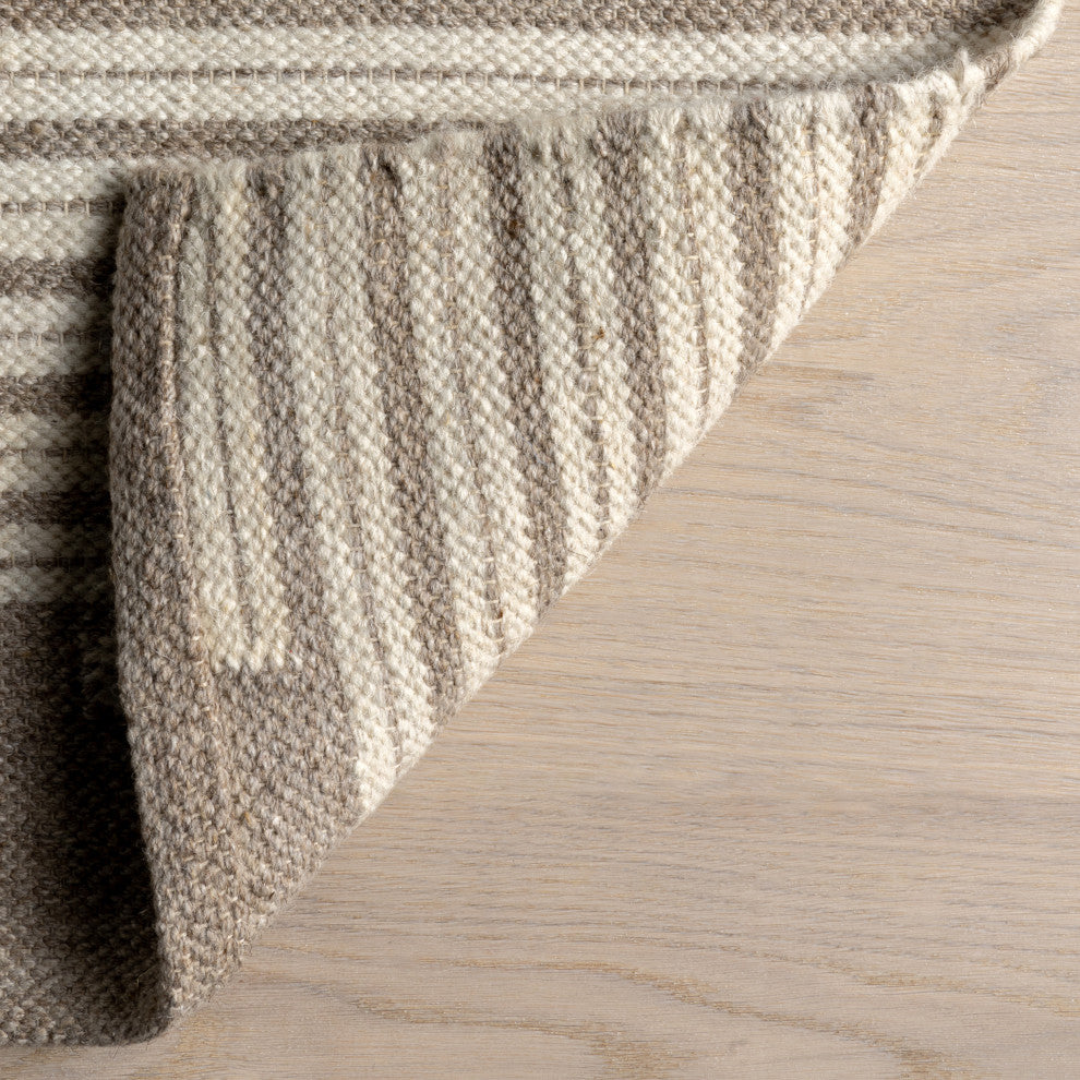 Grove Southwestern Wool Blend Area Rug, Taupe 6' x 9'