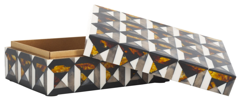 Safavieh Ani Decor Box, Set of 2, Ivory/Brown