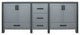 Ziva Transitional Dark Grey 80" Vanity Cabinet Only