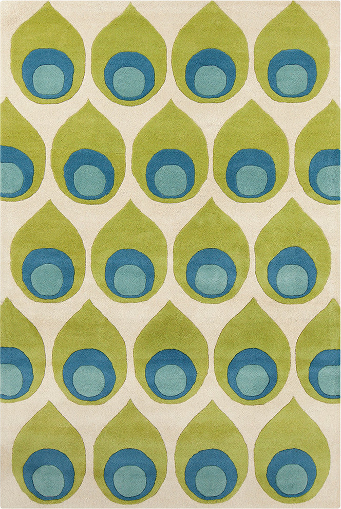 Allie Abstract Contemporary Area Rug, 5'x7'6"