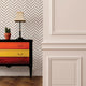 Herringbone Solid Peel and Stick Vinyl Wallpaper, Warm Gray, 24"w X 60"h