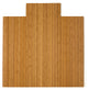 Jovert Bamboo Roll-Up Chair Mat, Natural, With Lip, 55"x57"