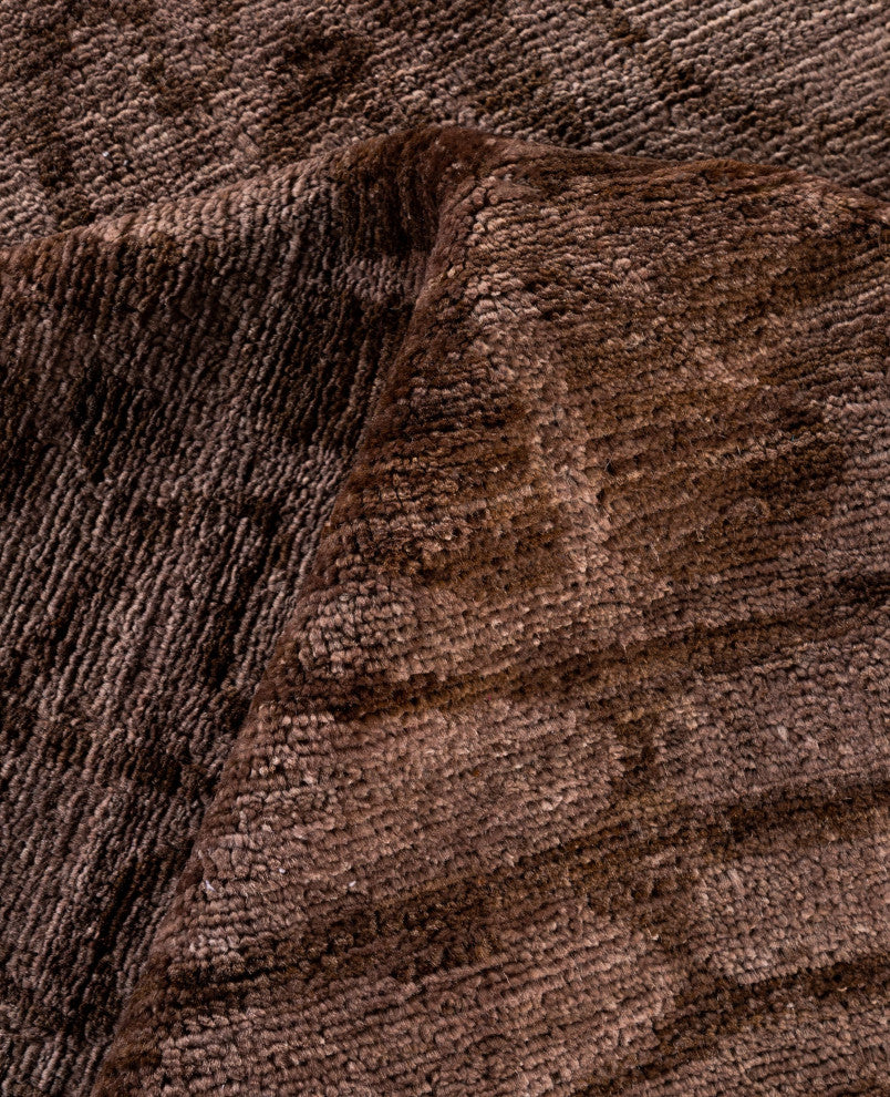 Overdyed One-of-a-Kind Hand-Knotted Area Rug Brown, 10' 2" x 12' 10"