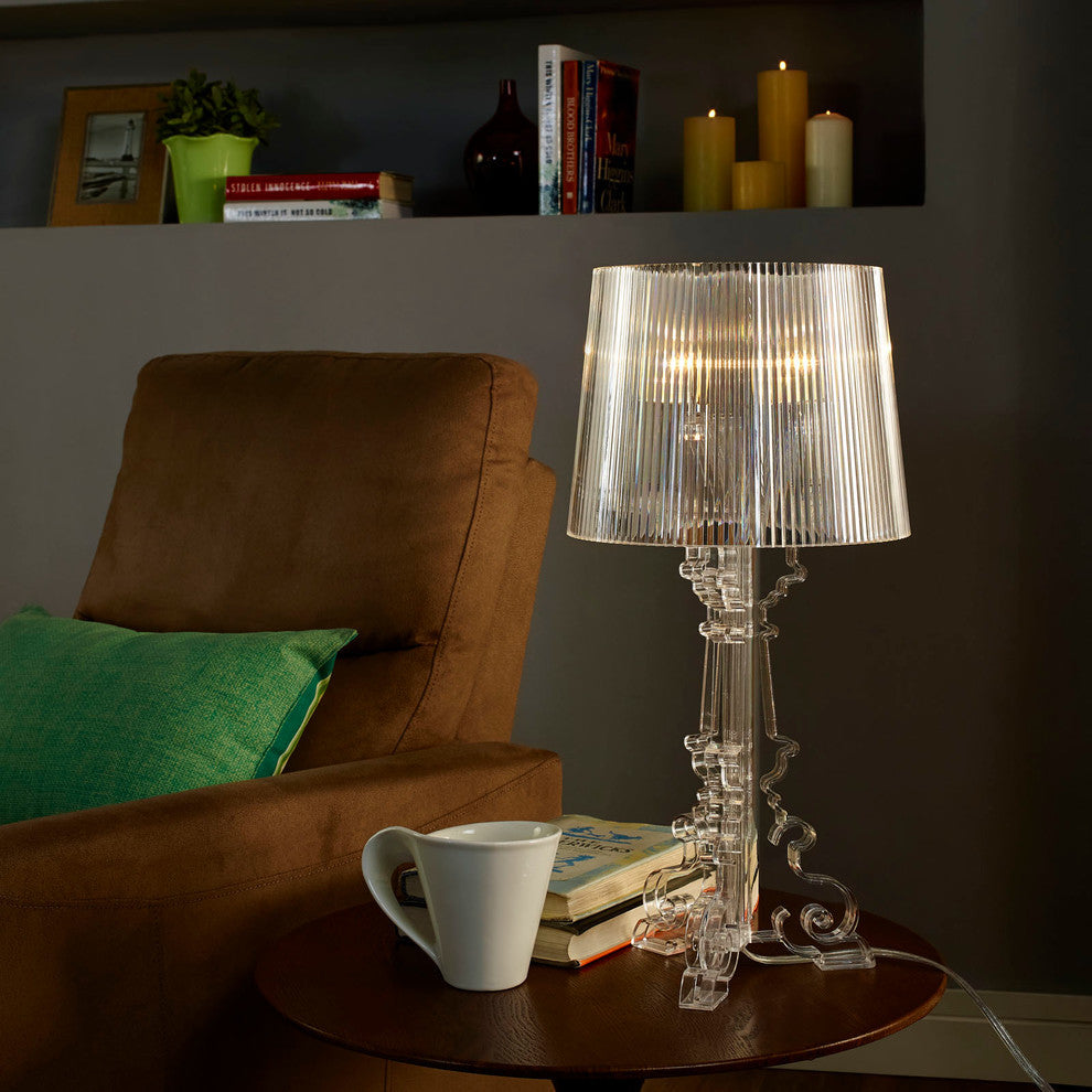 Modern Contemporary Living Room Acrylic Table Lamp Clear