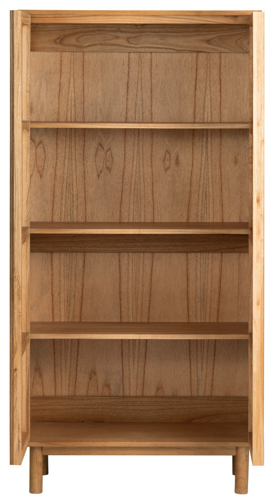 Two Door Tall Brown Curio Cabinet