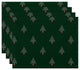 Filigree Forrest, Geometric Print Placemat, Green (Set of 4), 18 x 14"