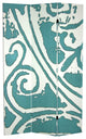 6' Tall Double Sided Teal Vineyard Canvas Room Divider