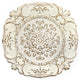 HomeRoots Distressed White European Medallion Metal Wall Decor